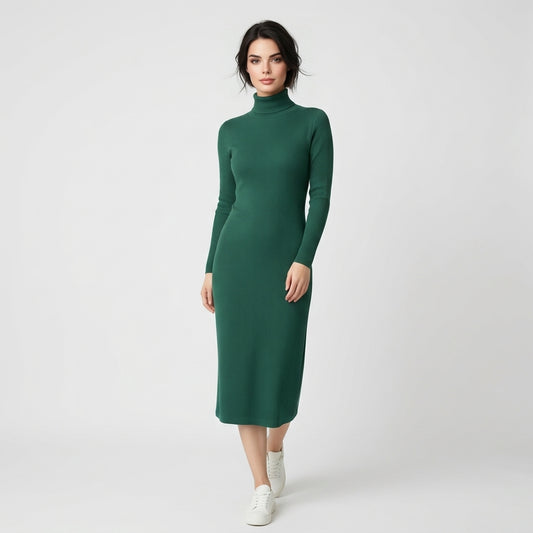 Grünes Strickkleid