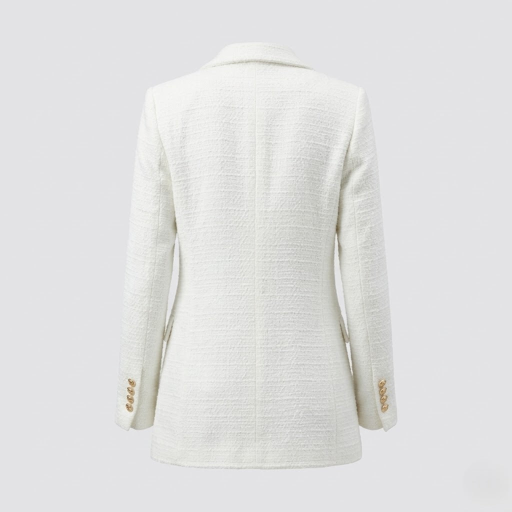 Weißer Baumwollblazer