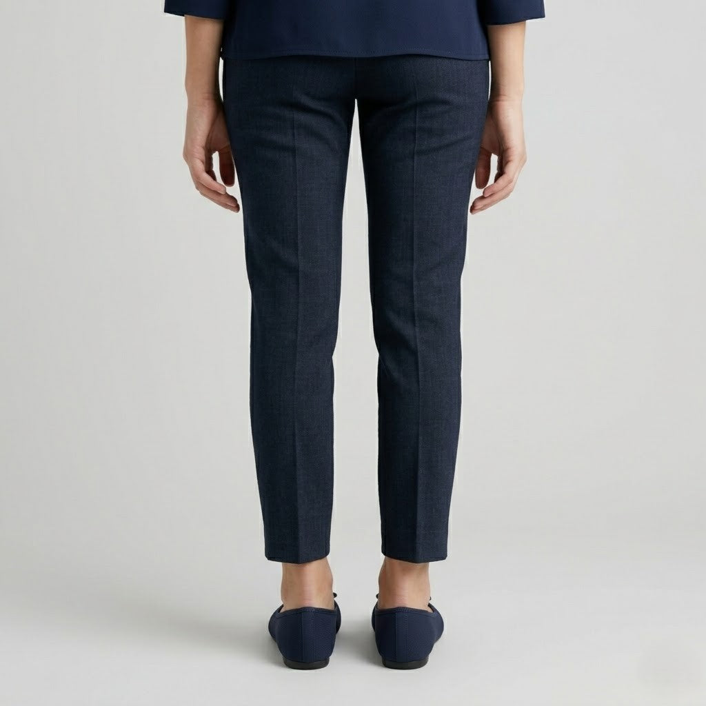 Blau Stoffflats