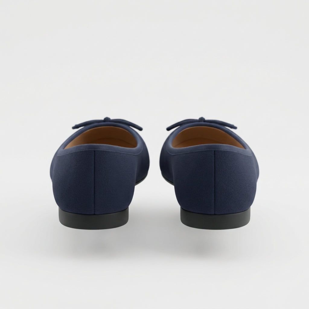 Blau Stoffflats