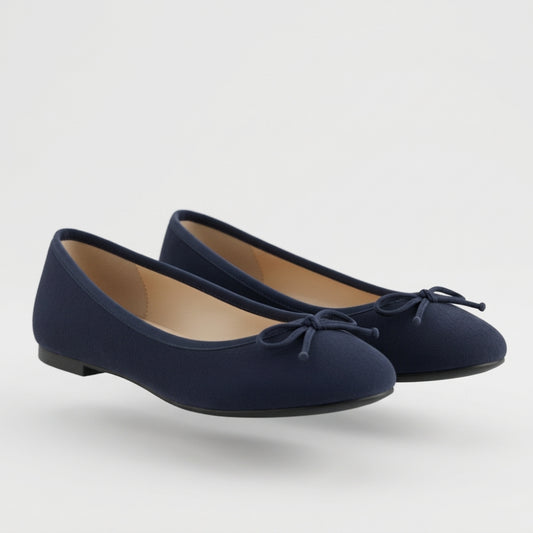 Blau Stoffflats