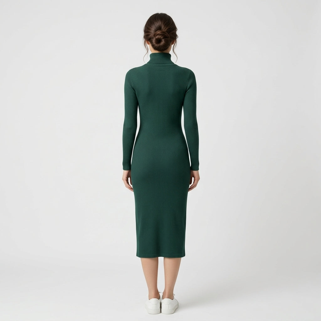 Grünes Strickkleid
