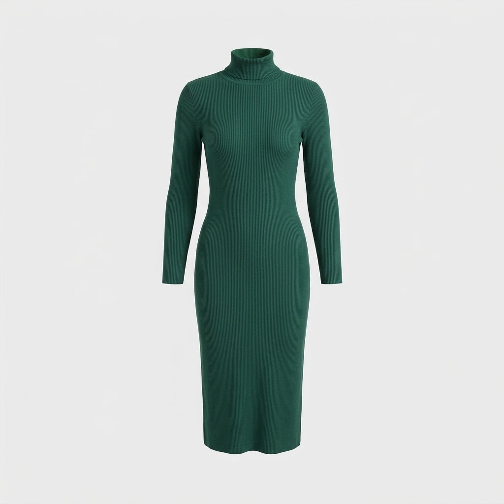Grünes Strickkleid