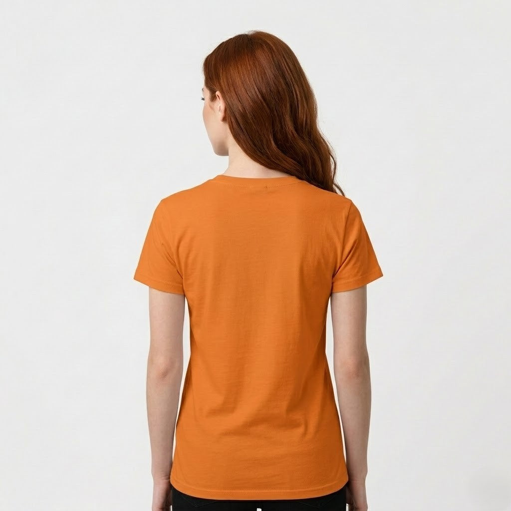 Orange Baumwoll-T-Shirt