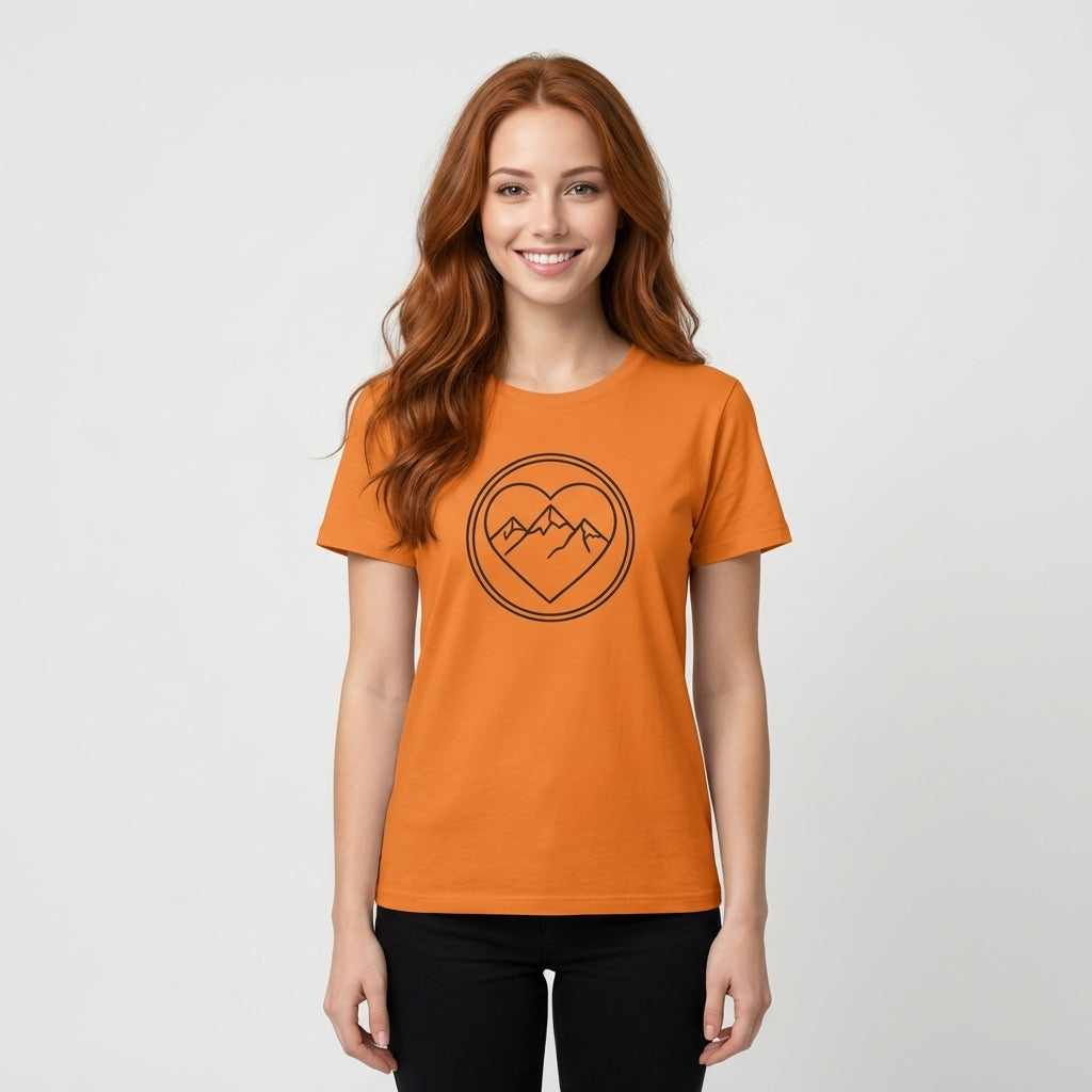 Orange Baumwoll-T-Shirt