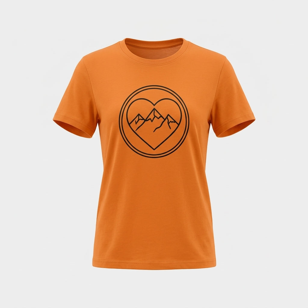 Orange Baumwoll-T-Shirt