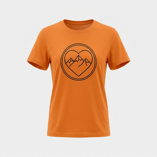 Orange Baumwoll-T-Shirt