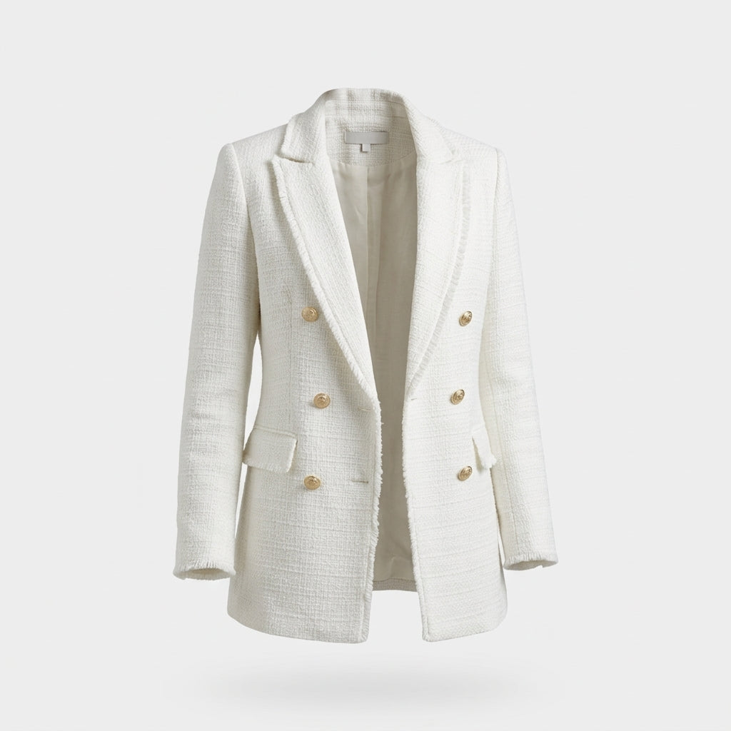 Weißer Baumwollblazer