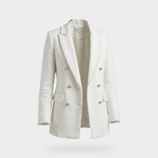 Weißer Baumwollblazer